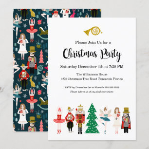 Nutcracker Ballet Christmas Party Invitation