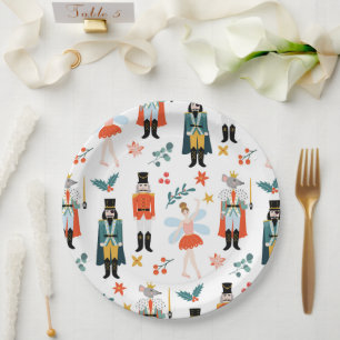 Nutcracker Ballet Christmas Party Paper Plate