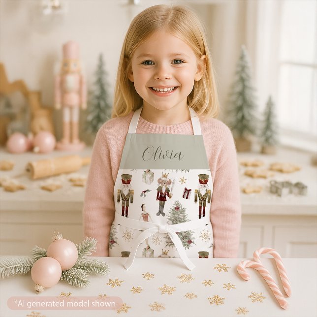 Nutcracker Ballet Christmas Personalised Kids Apron (Creator Uploaded)