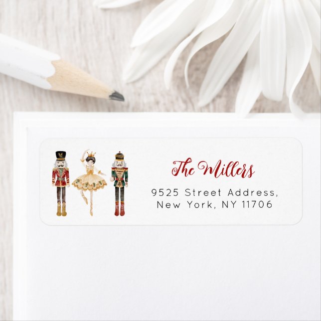 Nutcracker ballet Christmas Return Address (Insitu)