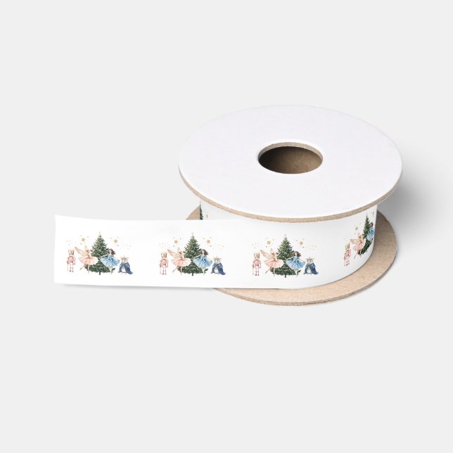 Nutcracker Ballet Christmas  Satin Ribbon (Spool)