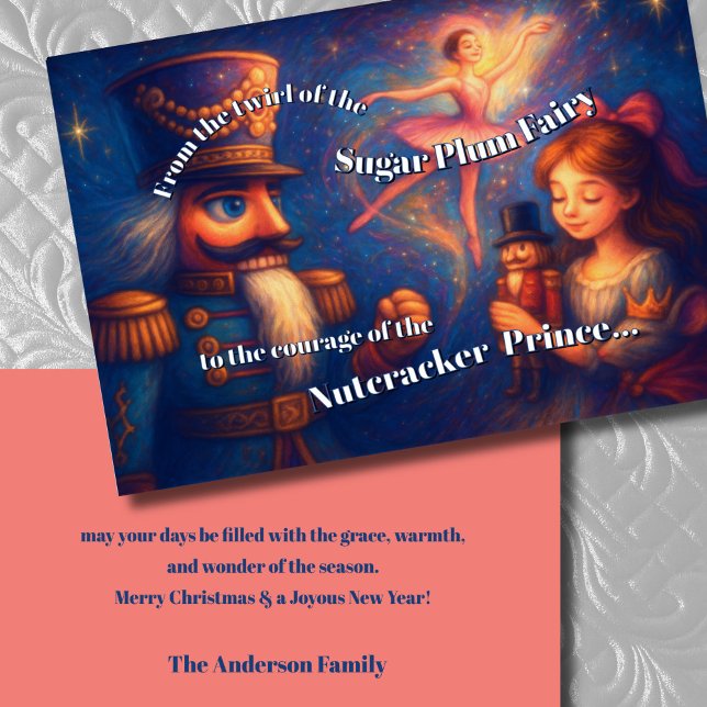 Nutcracker Ballet Christmas Theme Holiday Card (Creator Uploaded)
