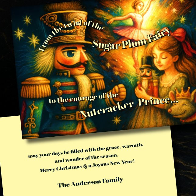 Nutcracker Ballet Christmas Theme Holiday Card (Creator Uploaded)