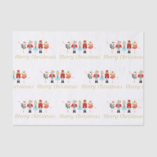 Nutcracker Ballet Christmas Tissue Paper (Front)