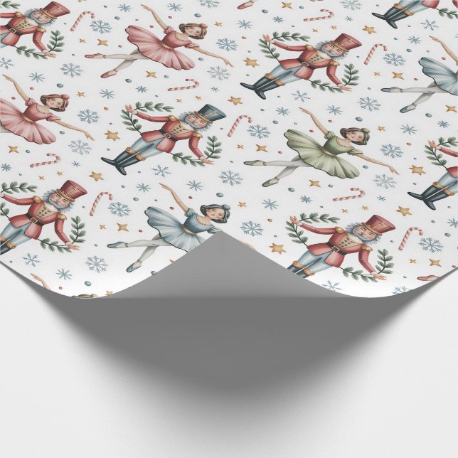 Nutcracker Ballet Christmas Wrapping Paper (Corner)