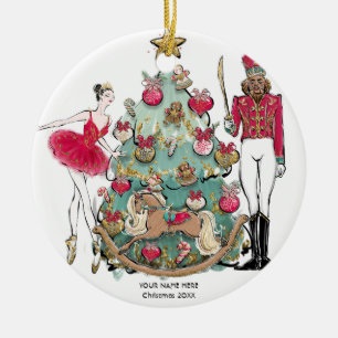 Nutcracker Ballet Dancer Christmas Ceramic Tree Decoration