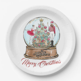 Nutcracker Ballet Dancer Christmas Paper Plate