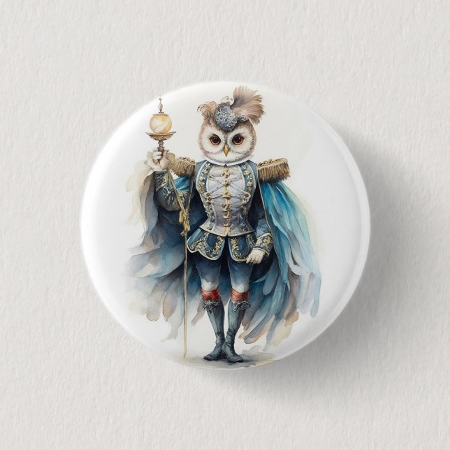 Nutcracker Ballet, Drosselmeyer Owl 3 Cm Round Badge (Front)