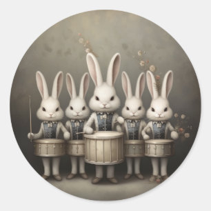 Nutcracker Ballet Fashion-Hare Drummers Classic Round Sticker