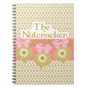 Nutcracker Ballet Gold Ornaments Notebook