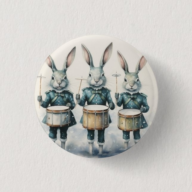 Nutcracker Ballet, Hare Drummers 3 Cm Round Badge (Front)
