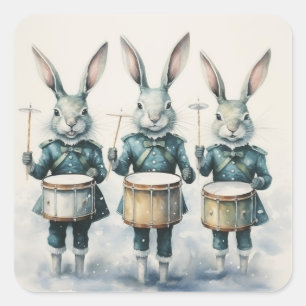 Nutcracker Ballet, Hare Drummers Square Sticker