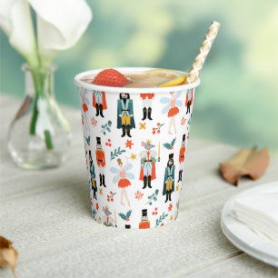 Nutcracker Ballet Holiday Christmas Party Paper Cups