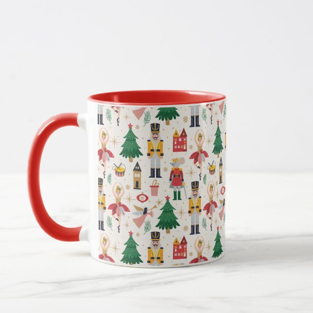 Nutcracker Ballet Holiday Pattern Mug (Left)