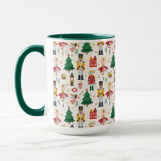 Nutcracker Ballet Holiday Pattern Mug (Left)