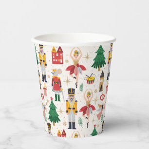 Nutcracker Ballet Holiday Pattern Paper Cups