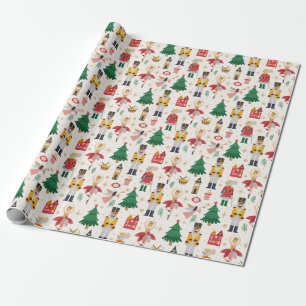 Nutcracker Ballet Holiday Pattern Wrapping Paper