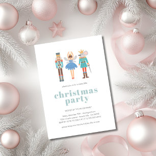 Nutcracker Ballet Minimal Modern Christmas Party Invitation