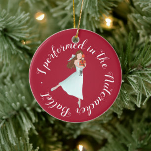 Nutcracker Ballet Performance   Personalised Ceramic Tree Decoration