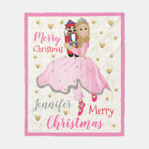 Nutcracker Ballet Personalise Fleece Blanket/Mediu Blanket