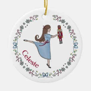 Nutcracker Ballet Personalised Classic Christmas Ceramic Tree Decoration