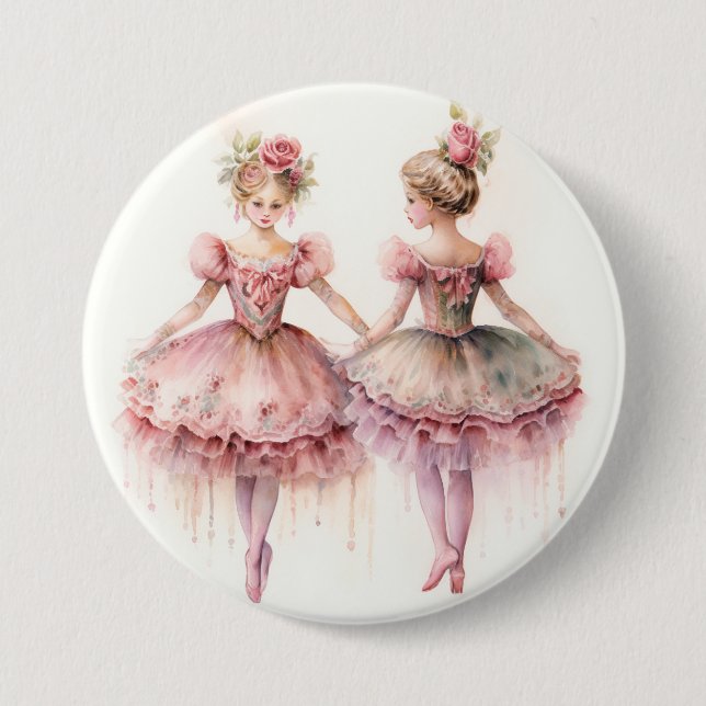 Nutcracker Ballet, Rosebuds 7.5 Cm Round Badge (Front)