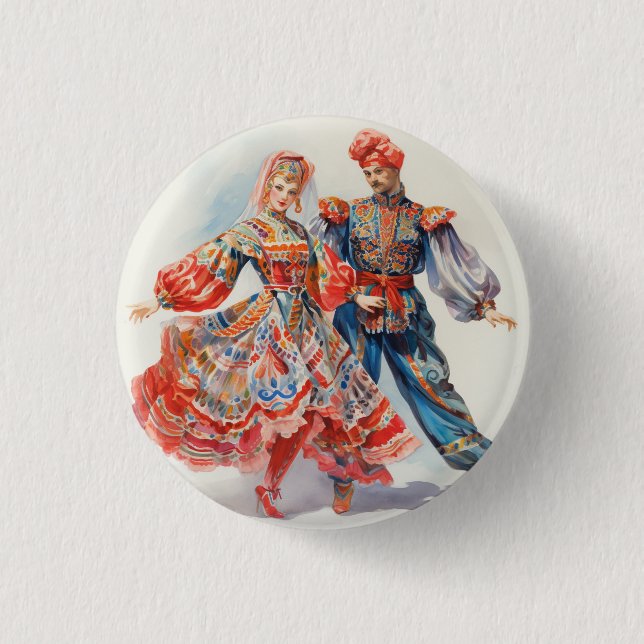 Nutcracker Ballet, Russian Dancers 3 Cm Round Badge (Front)