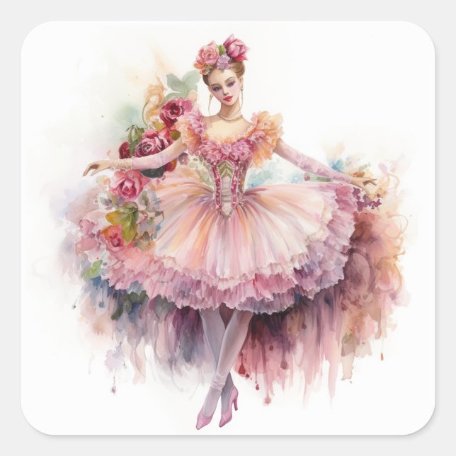 Nutcracker Ballet,Waltz of the Flowers  Square Sticker (Front)