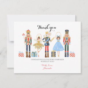 Nutcracker Ballet Watercolor Thank you card