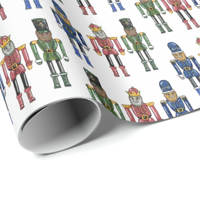 Nutcracker Bigfoot Wrapping Paper (Roll Corner)