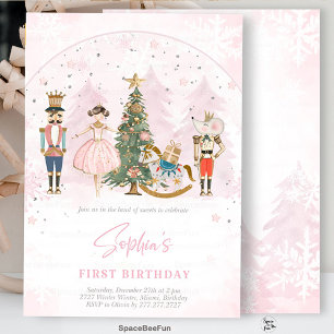 Nutcracker Birthday Ballerina  Invitation
