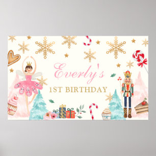 Nutcracker Birthday Fairy Land Of Sweet Backdrop Poster
