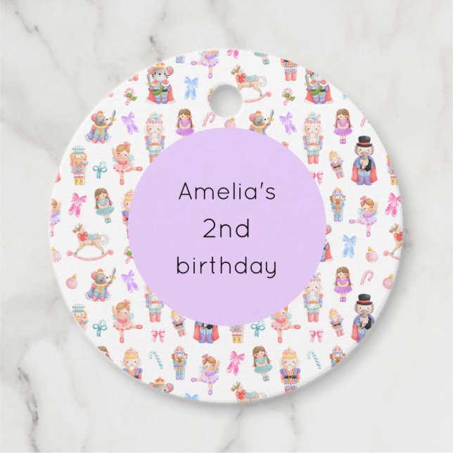 Nutcracker Birthday Favour Tags (Front)