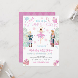 Nutcracker Birthday Invitation - Land of Sweets