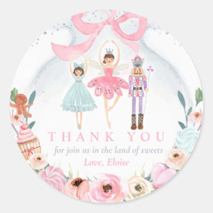 Nutcracker Birthday Land Of Sweet Party Favour Classic Round Sticker