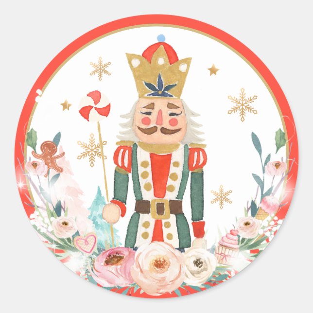 Nutcracker Birthday Sugar Plum Fairy Land Of Sweet Classic Round Sticker (Front)