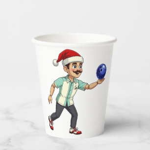 Nutcracker Bowling Christmas Sports Holiday Xmas Paper Cups