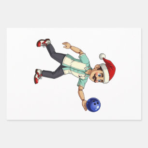 Nutcracker Bowling Christmas Sports Holiday Xmas Wrapping Paper Sheet