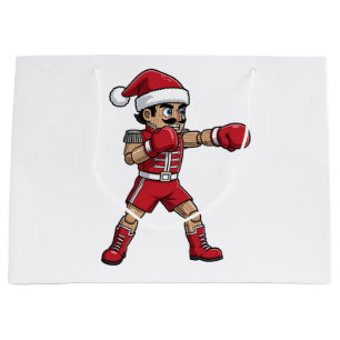 Nutcracker Boxer Champion Holiday Combat Sports Large Gift Bag