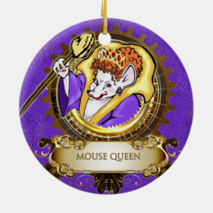 Nutcracker Ceramic Circle Ornament : Mouse Queen
