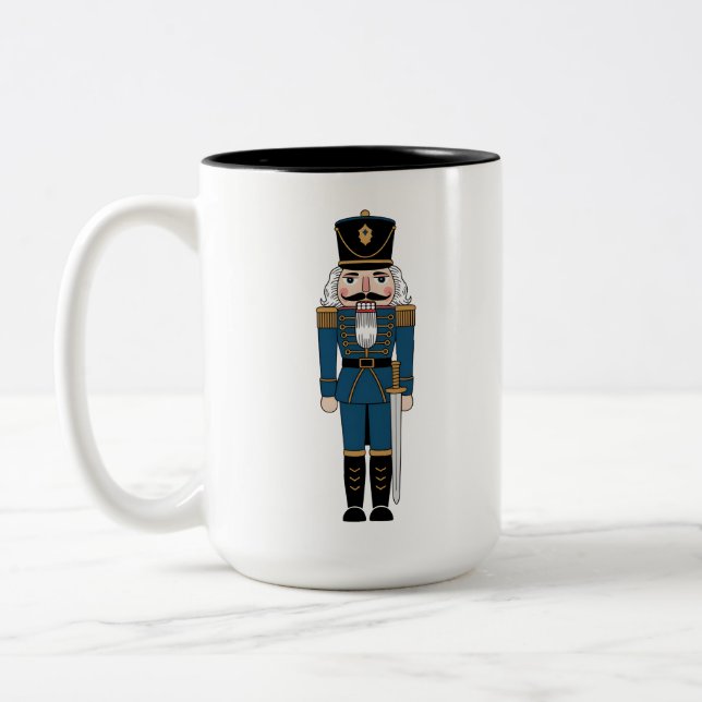 Nutcracker Charm Two-Tone Coffee Mug (Left)