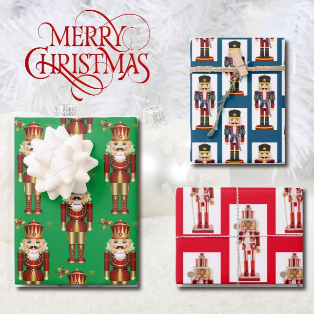 Nutcracker Christmas 3 Coordinating Wrapping Paper Sheet (Creator Uploaded)