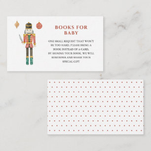 Nutcracker Christmas Baby Shower Book Request Enclosure Card