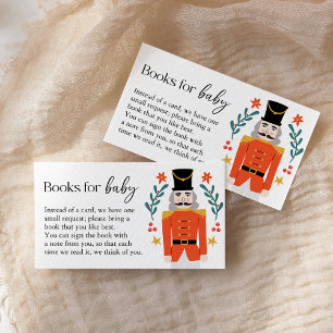 Nutcracker Christmas Baby Shower Books for Baby Enclosure Card
