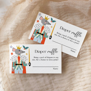Nutcracker Christmas Baby Shower Diaper Raffle Enclosure Card