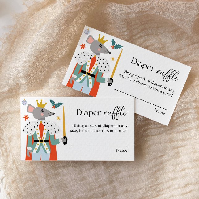 Nutcracker Christmas Baby Shower Diaper Raffle Enclosure Card (Creator Uploaded)