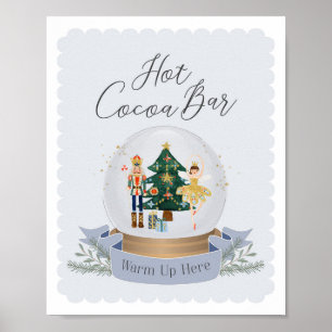 nutcracker christmas baby shower hot cocoa bar poster