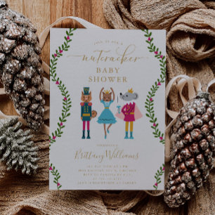 Nutcracker Christmas Baby Shower  Invitation