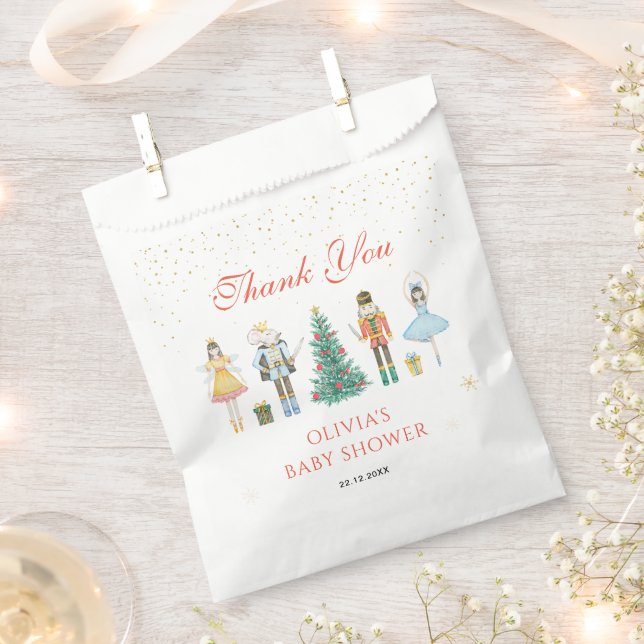 Nutcracker Christmas Baby Shower Thank You Favour Bags (Clipped)