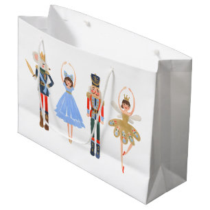 Nutcracker Christmas Ballet 1WH1 Large Gift Bag
